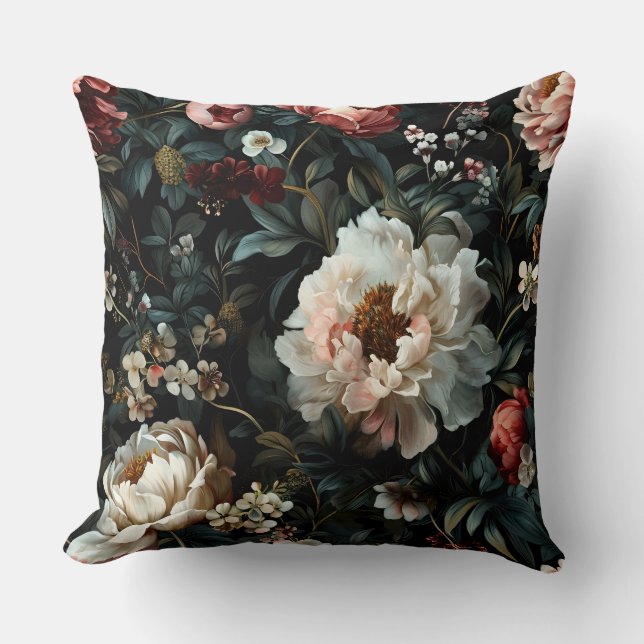 Almofada Peony Noel Botanical espumante (Frente)