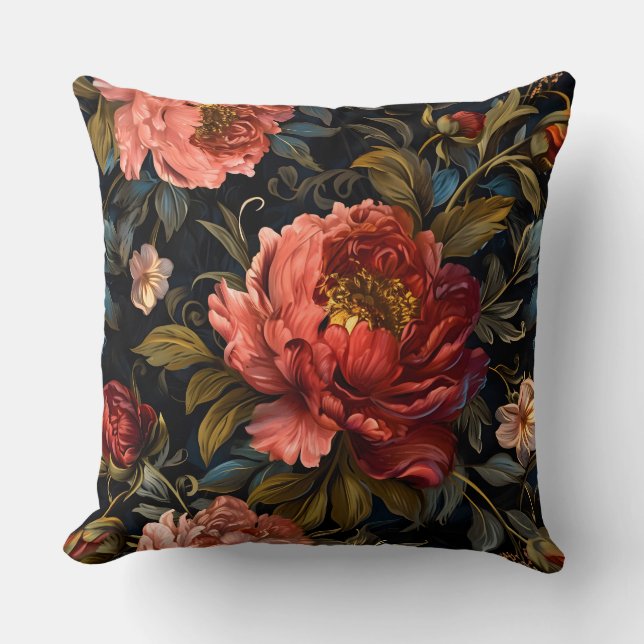 Almofada Peony Noel Botanical espumante (Frente)