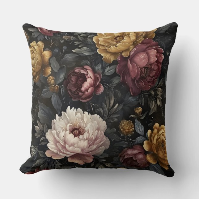 Almofada Peony Noel Botanical espumante (Frente)