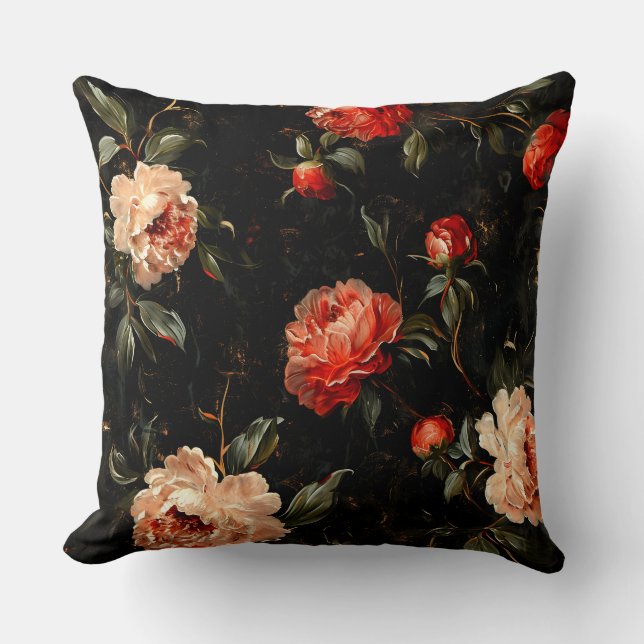 Almofada Peony Noel Botanical espumante (Frente)