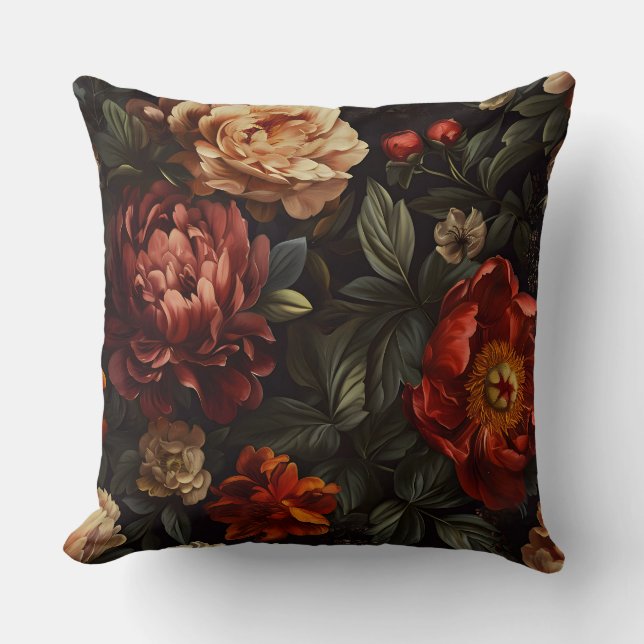 Almofada Peony Noel Botanical espumante (Frente)