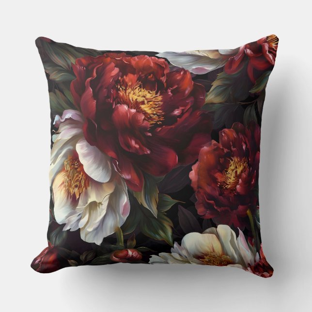 Almofada Peony Noel Botanical espumante (Frente)