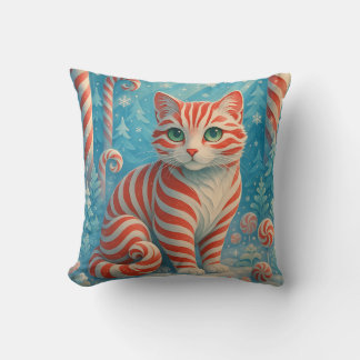 Almofada Peppermint Kitten - Candy Cane Forest Pillow