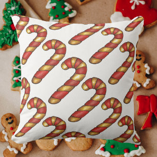 Almofada Peppermint Twist Candy Cane Cookie de Natal