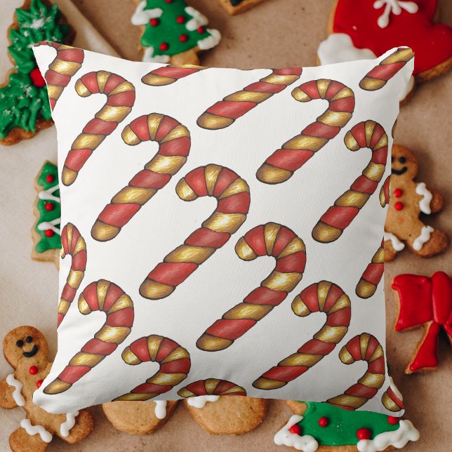 Almofada Peppermint Twist Candy Cane Cookie de Natal (Christmas candy cane cookie pillow)