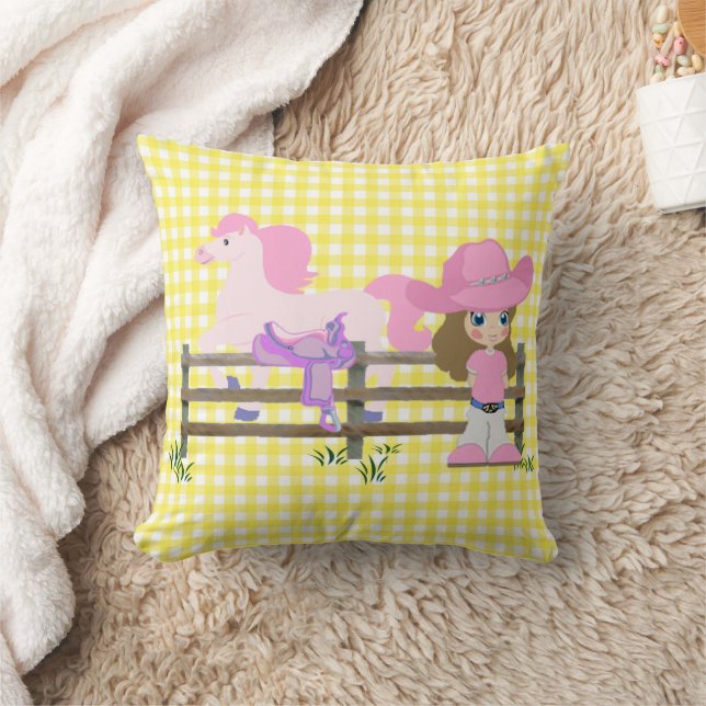 Almofada Pequena Vovó com Cerca de Cavalo e sela (Cobertor)