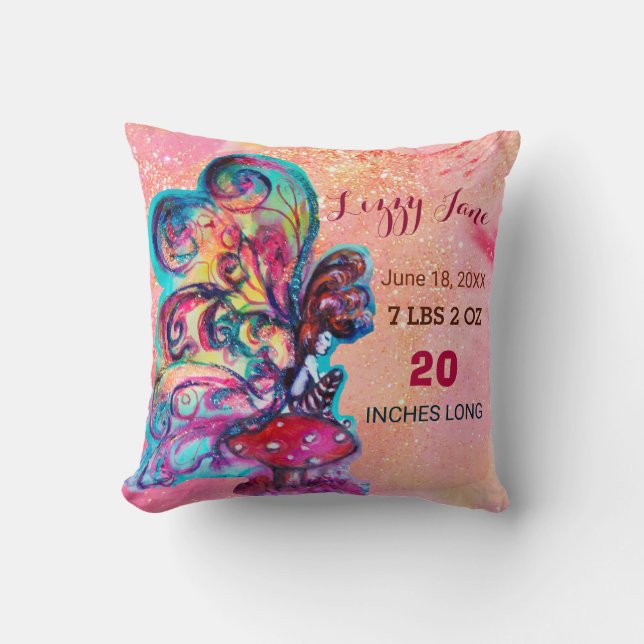 Almofada PEQUENAS ESTATÍSTICAS DE Nascimento do CHÁ DE FRAL (Frente)