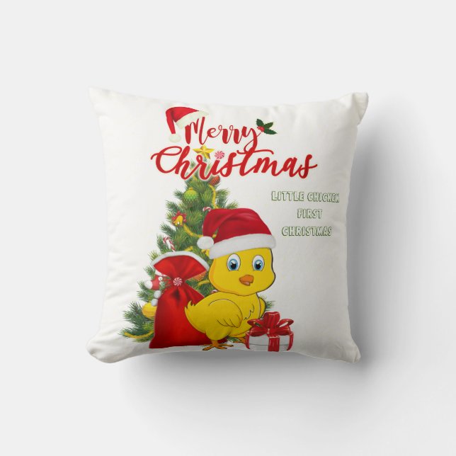 Almofada Pequeno Bebê Chicken Natal (Frente)