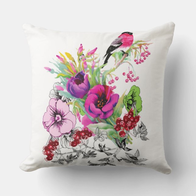 Almofada Pequeno Pássaro Entre Travesseiro de Fundo Persona (Frente)