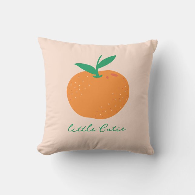 Almofada Pequeno Travesseiro decorativo de Bebê Laranja Cut (Frente)