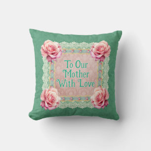 Almofada Peras Rosa Vintage - Damasco Desvanecido Personali