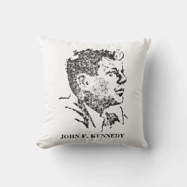 Almofada perfil 1963 de John F. Kennedy (Frente)