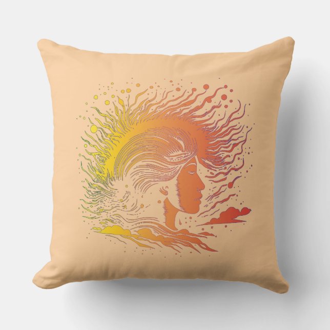 Almofada Perfil da Serene Mulher. (Frente)