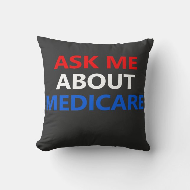 Almofada Pergunte-me sobre Medicare (Frente)