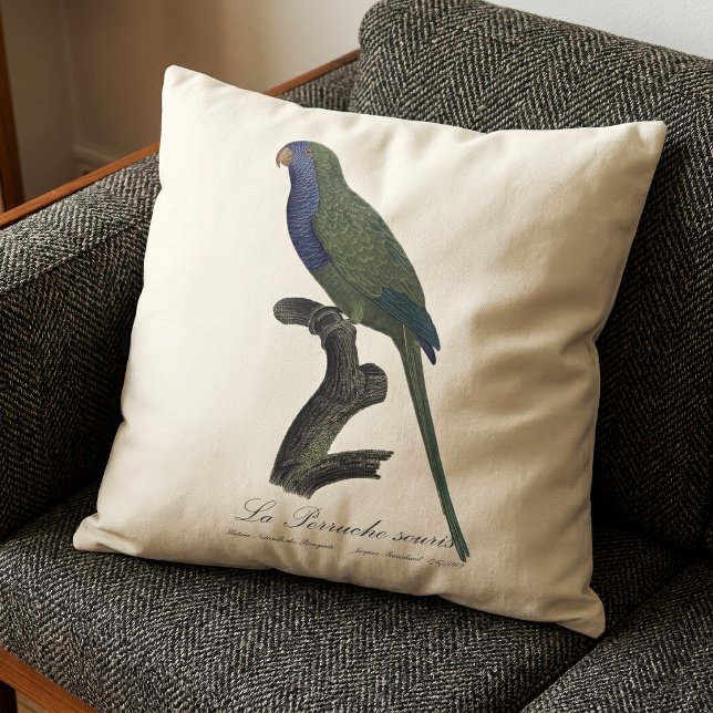 Almofada Periquito-rei ou Caira, Myiopsitta Monachus (Monk Parakeet or Monk Parrot, Myiopsitta Monachus. Throw Pillow)