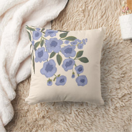 Almofada Periwinkle Floral Blooms Moderno