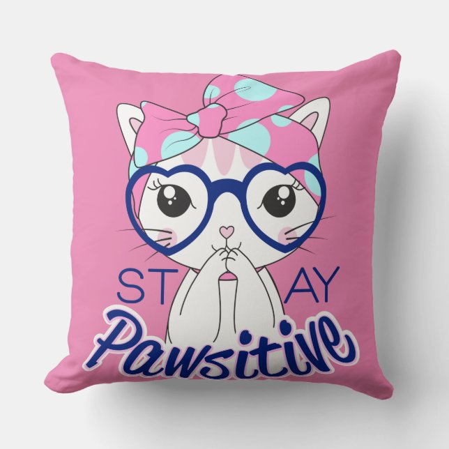 Almofada Permaneça Pawsitivo (Frente)