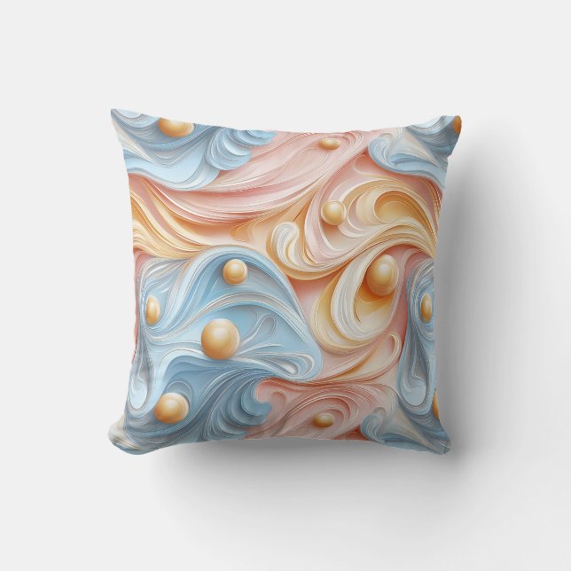 Almofada Pérolas nas Ondas de Serenidade (Frente)