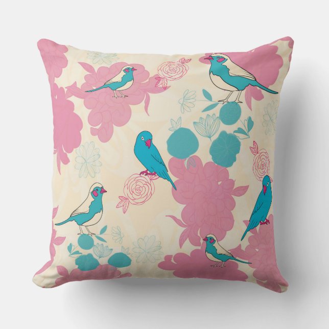 Almofada Perruches bleues (Frente)