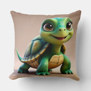 Almofada Personagem de Tartaruga de Desenho Adorável