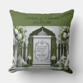 Almofada Personalised Islamic Bridal Throw Pillow