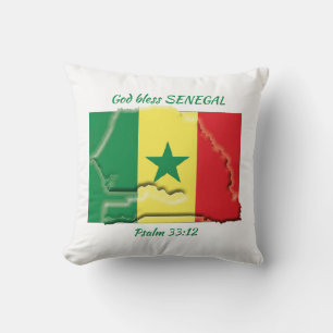 Almofada Personalização da Escritura Patriótica do SENEGAL