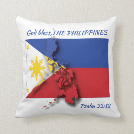 Almofada Personalização da script FILIPINO FLAG Filipinas