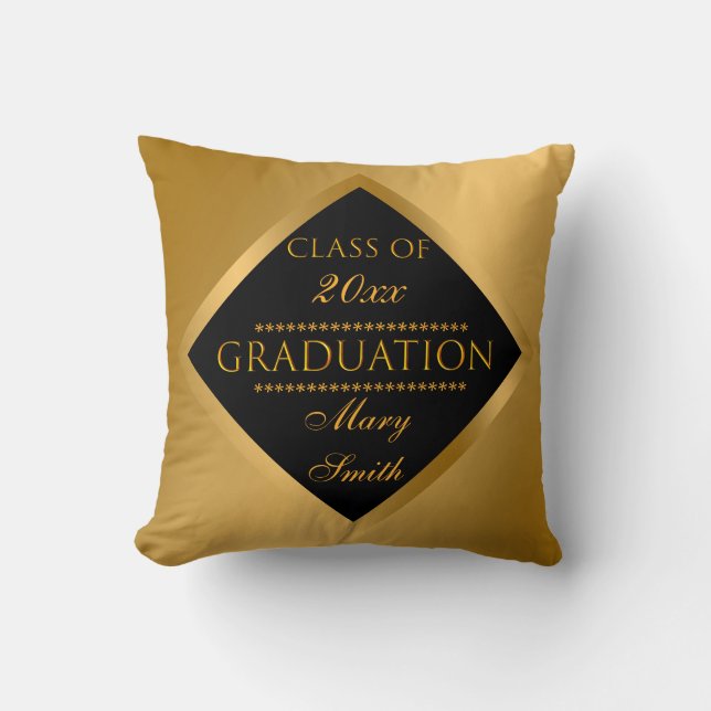 Almofada Personalização moderna simples e Dourada (Frente)