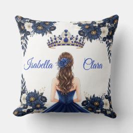 Almofada Personalizada Azul Real para Quinceanera