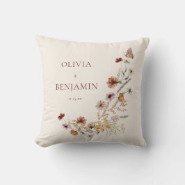 Almofada Personalizada Boho Flor Silvestre Ferruge