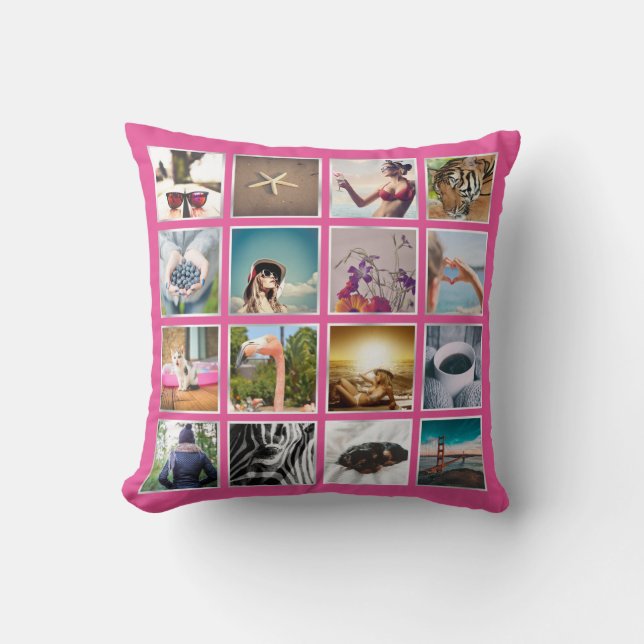 Almofada Personalizada com 32 Fotos para Instagram (Frente)