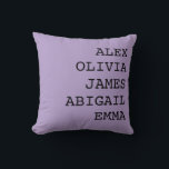 Almofada Personalizada com Nome da Família<br><div class="desc">Almofada personalizada com o nome da família – um presente personalizado e aconchegante para Mamãe, Vovó ou qualquer pessoa especial. Perfeito para decoração de casa e momentos emocionais! Adicione calor e personalidade à sua casa com minhas Almofadas Personalizadas com Nome da Família. Perfeitas para celebrar ocasiões especiais ou simplesmente o...</div>
