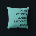 Almofada Personalizada com Nome da Família<br><div class="desc">Almofada personalizada com o nome da família - um presente personalizado e aconchegante para Mamãe, Vovó ou qualquer pessoa especial. Perfeito para decoração de casa e momentos emocionais! Adicione calor e personalidade à sua casa com minhas Almofadas Personalizadas com Nome da Família. Perfeitas para celebrar ocasiões especiais ou simplesmente o...</div>