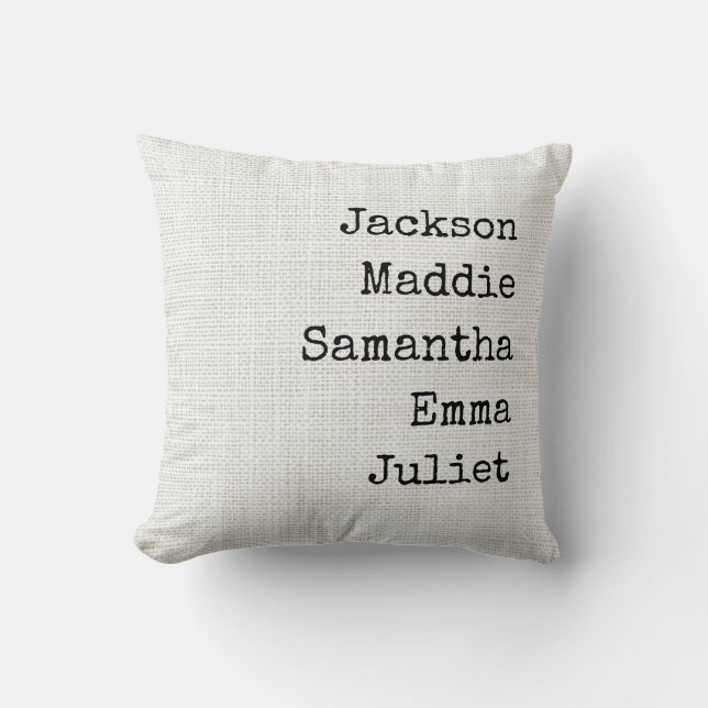 Almofada Personalizada com Nome para Avó e Mãe (Frente)