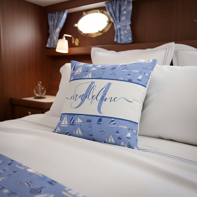 Almofada personalizada de barcos (Criador carregado)