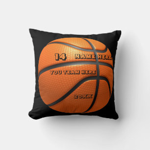 Almofada personalizada de basquete com o nome do j