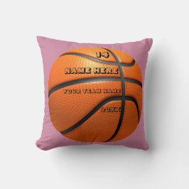 Almofada personalizada de basquete com o nome do j