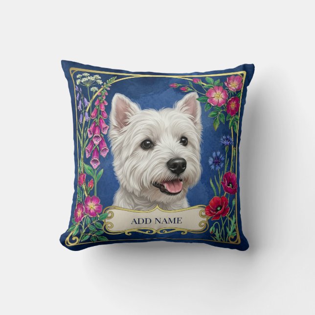 Almofada Personalizada de Cachorro West Highland c (Frente)