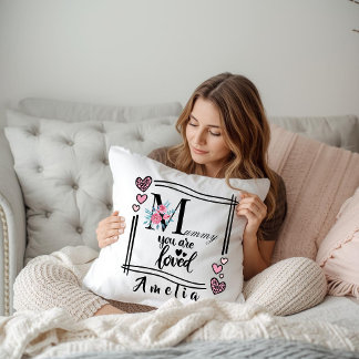 Almofada Personalizada de Flores para Mamãe