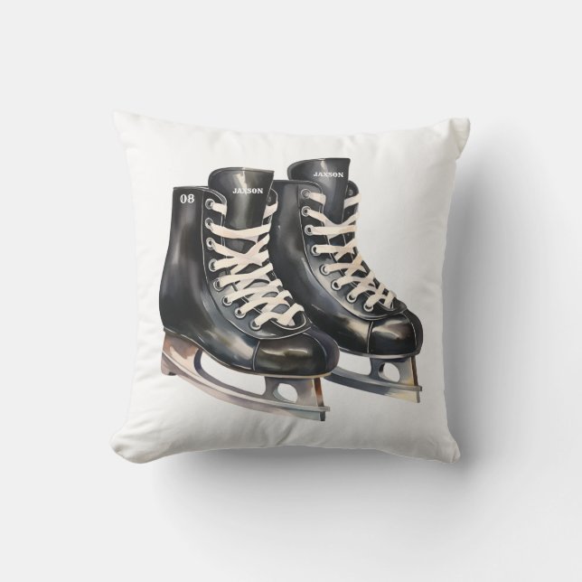 Almofada personalizada de hóquei com nome e número (Frente)