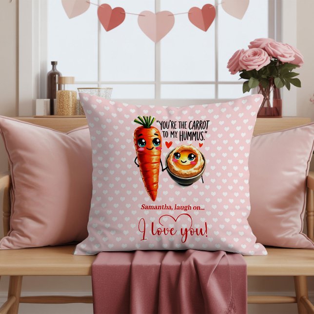 Almofada Personalizada do Dia dos Namorados com Pi (Funny Fruit Pun Personalized Valentine Throw Pillow

)