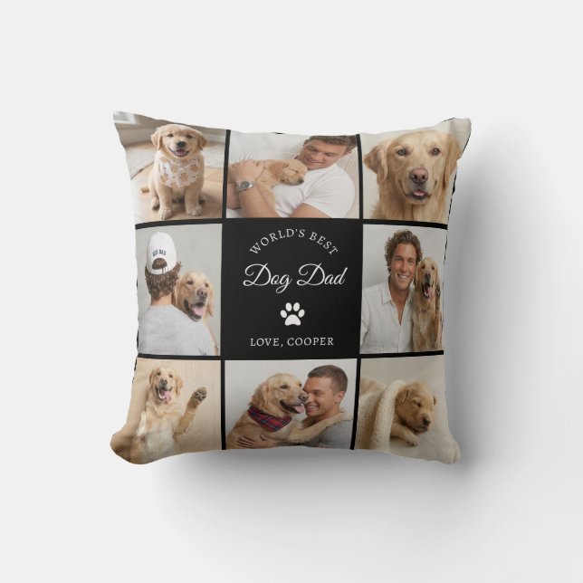 Almofada Personalizada Melhor Pai de Cachorro do M (Frente)