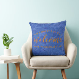 Almofada Personalizada Moderna Marinha e Cobre