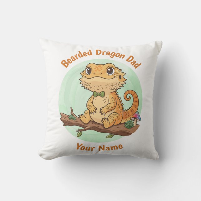 Almofada Personalizada Para Papai de Dragão Barbud (Frente)