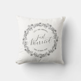 Almofada Personalizada Recém-Casados Floral