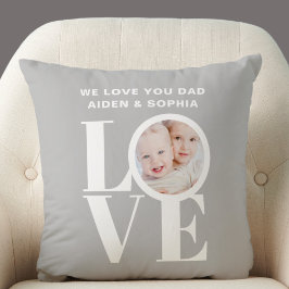 Almofada Personalizado Amo-Te Dia de os pais Fotográfico De