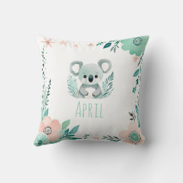 Almofada Personalizado Boho Baby Koala Travesseiro Pastel V