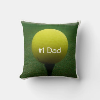 Almofada Personalizado com a bola de golfe Amarelo Name