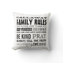 Personalizado com as Regras da Família do Nome da 