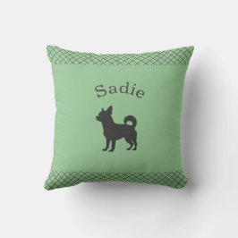 Almofada Personalizado Combinando Chihuahua Verde Pastel